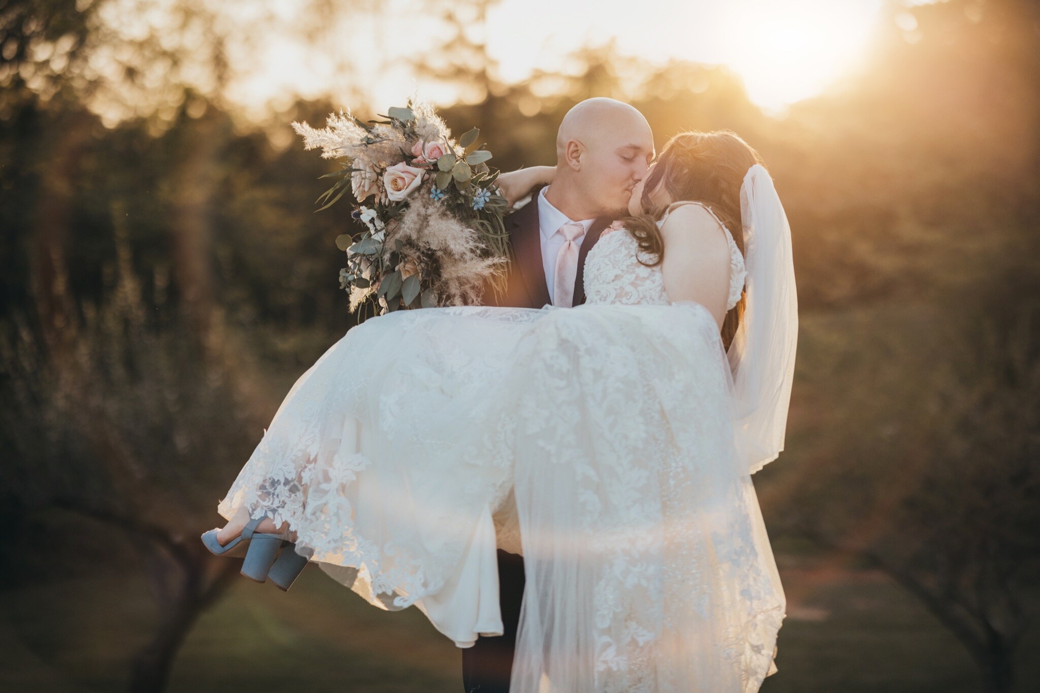 Bride Dusty Rose Wedding Bouquet
